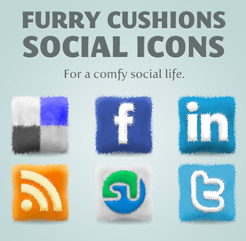Furry-release in Free Furry Cushions Social Icons Set