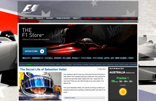 formula 1 2010. Formula1 2010 Websites 01 in