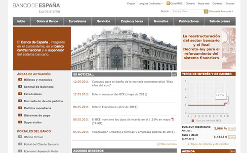 Spain in What Color Is Your Money? Showcase of Bank Websites Worldwide