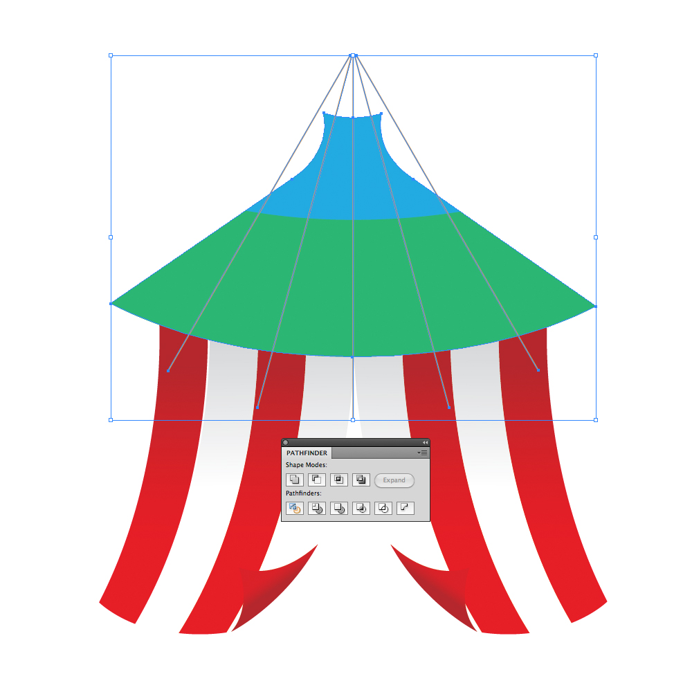 036 in How to Create a Circus Tent in Adobe Illustrator