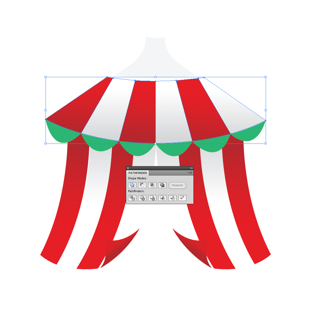042 in How to Create a Circus Tent in Adobe Illustrator