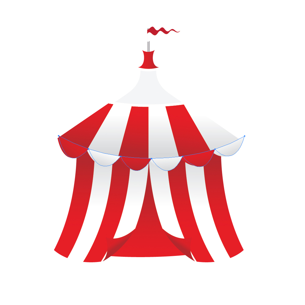 058 in How to Create a Circus Tent in Adobe Illustrator