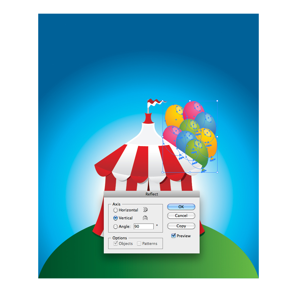 075 in How to Create a Circus Tent in Adobe Illustrator