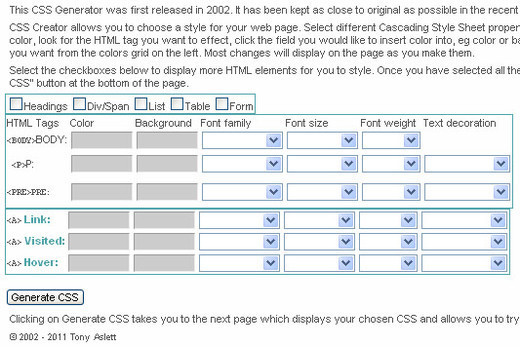 Cssgenerators47 in 50+ Useful CSS Tools And Generators for Developers
