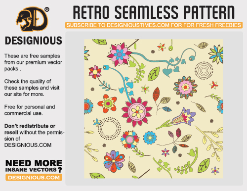 Retroseamlesspattern in A Collection of Retro & Vintage Design Resources