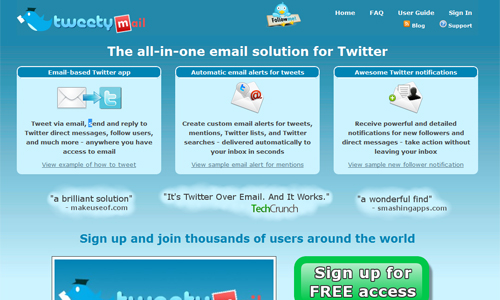 Tweetymail in A Roundup of Valuable Twitter Tools
