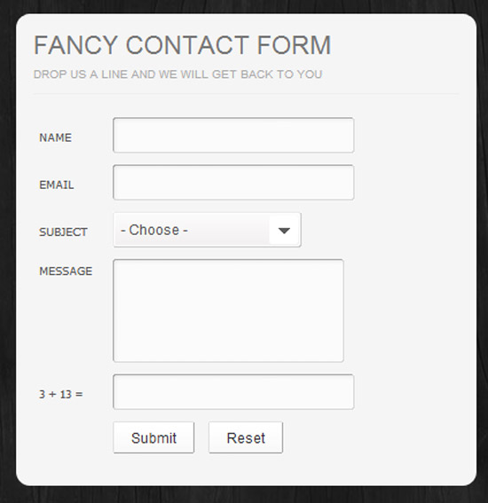 Fancy AJAX Contact Form