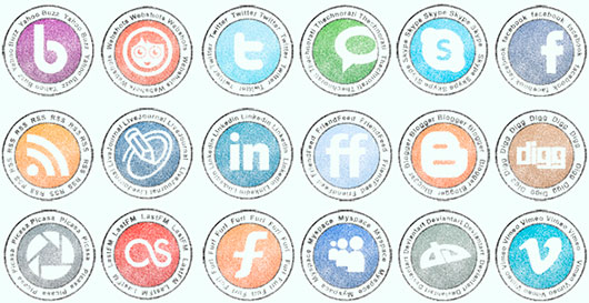 Stamp Social Network Icon 