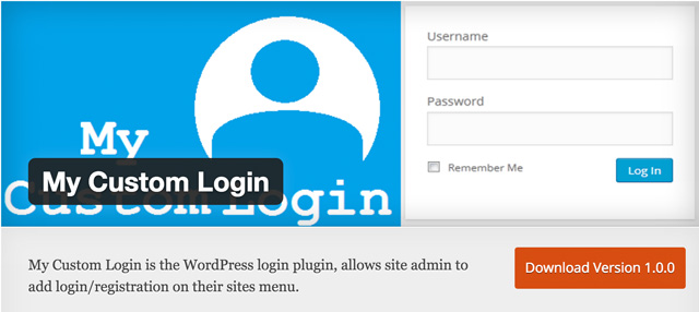 Free WordPress Plugins: My-Custom-Login