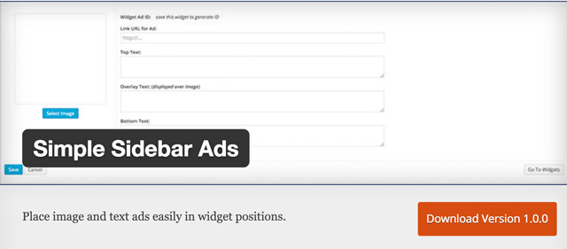 Free WordPress Plugins: Simple-Sidebar-Ads