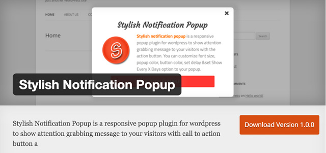 Free WordPress Plugins: Stylish-Notification-Popup