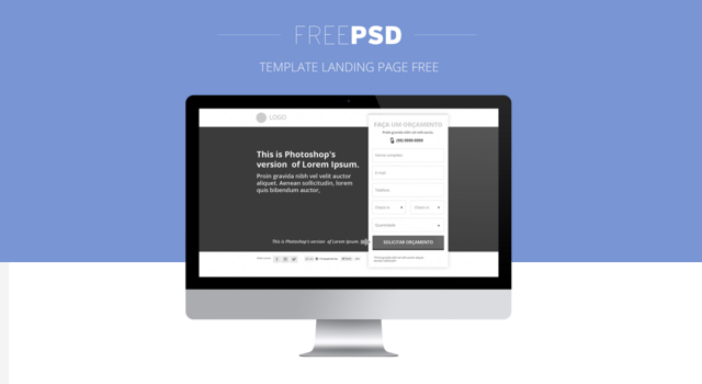 A Clean Landing Page PSD Template