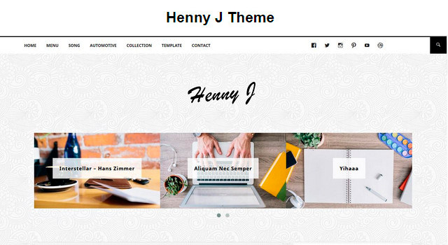 Henny J: Clean Blogging WordPress Theme