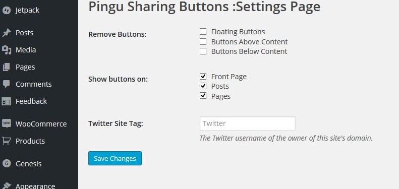 Pingu Sharing Buttons