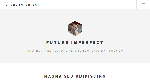 Future Imperfect: Clean & Moden Blogging HTML Template