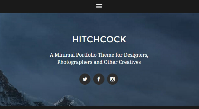 Hitchcock: Minimal Portfolio WordPress Theme