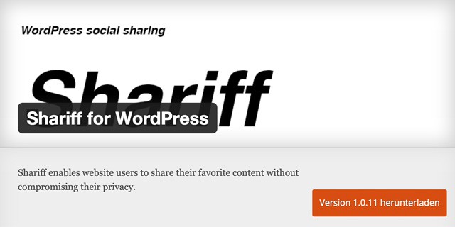 Shariff für WordPress