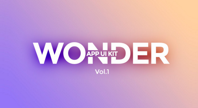 Wonder: Pastel Schemed Mobile App UI Kit