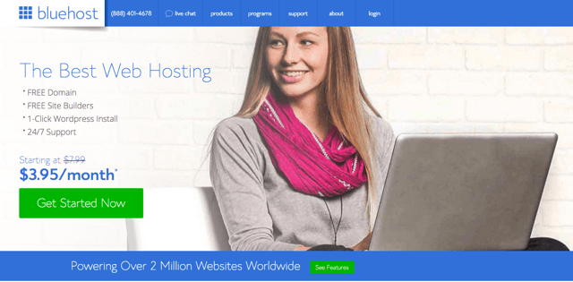 Bluehost Landing Page