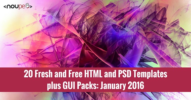 20 Fresh and Free HTML and PSD Templates plus GUI Packs: January 2016