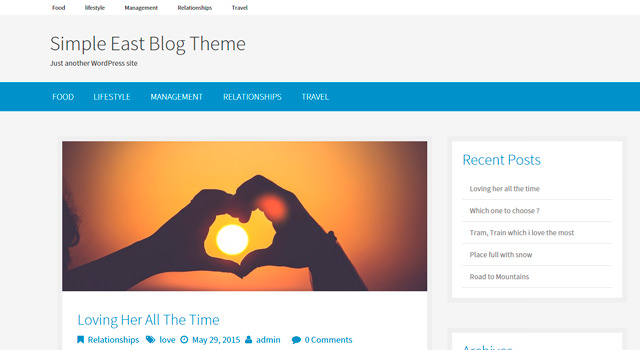 Simple East: Clean & Flat Blogging WordPressTheme