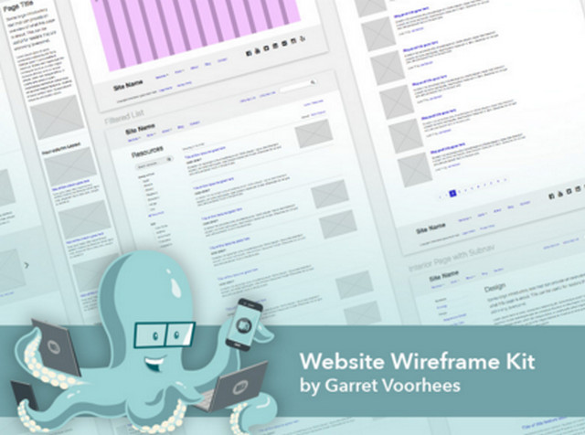 website wireframe kit