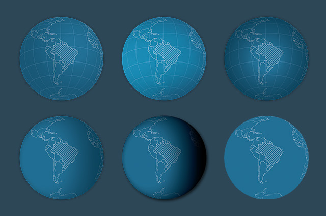 Create several variations of the same globe with just a few clicks