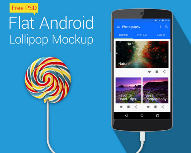 flat android lollipop