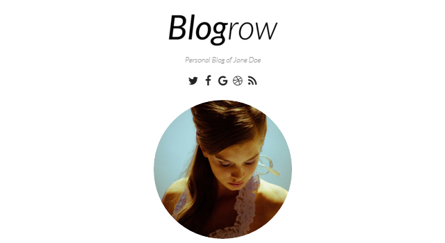 Blogrow: Clean & Modern Personal Blog WordPress Theme
