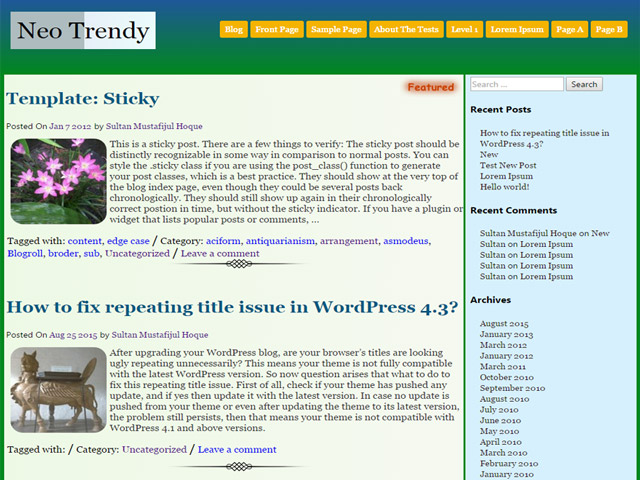 WordPress Theme-Verzeichnis Beispiel 2