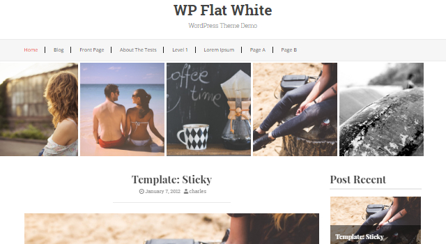 WP Flat White: Clean Blogging WordPress Theme