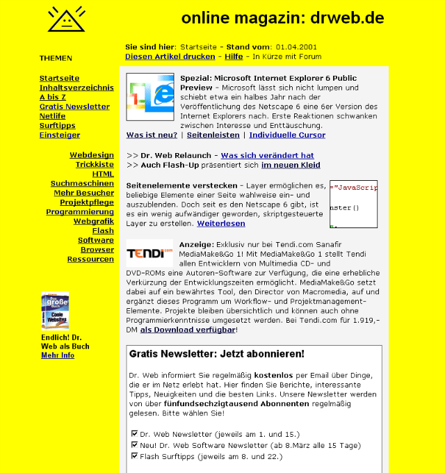 One of the First Versions of Dr. Web in the Internet's Early Days.