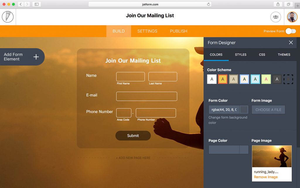 JotForm 4: Form Designer is now fully integrated into the Builder. (Screenshot: JotForm)