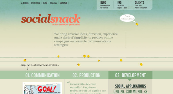 Social Snack On Showcase Of Web Design In  Argentina