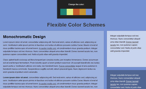 Flexible Color Schemes in Layouts with RGBa
