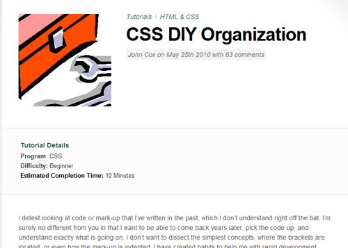 CSS DIY Organization 
