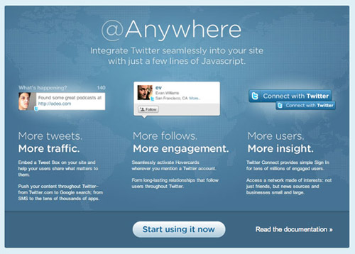 Using Twitter’s @Anywhere Service in 6 Steps 