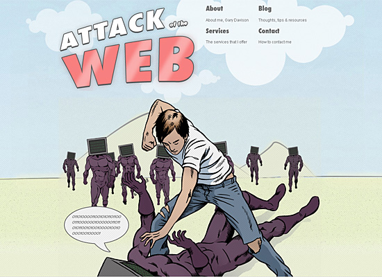 attack of the web website design
