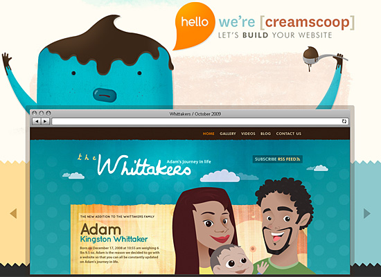 creamscoop website design