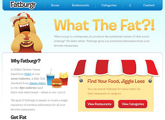 fatburgr website design