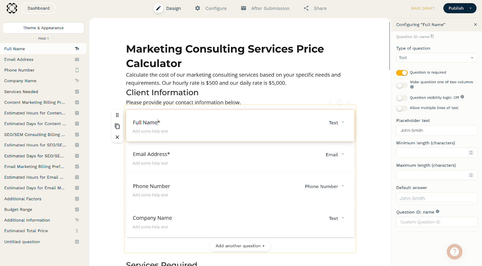 Paperform User Interface