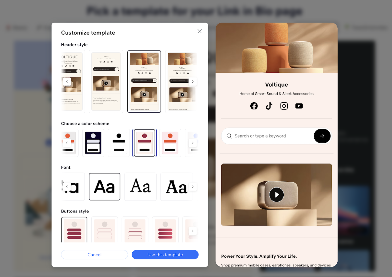 Hopp by Wix Template Customization