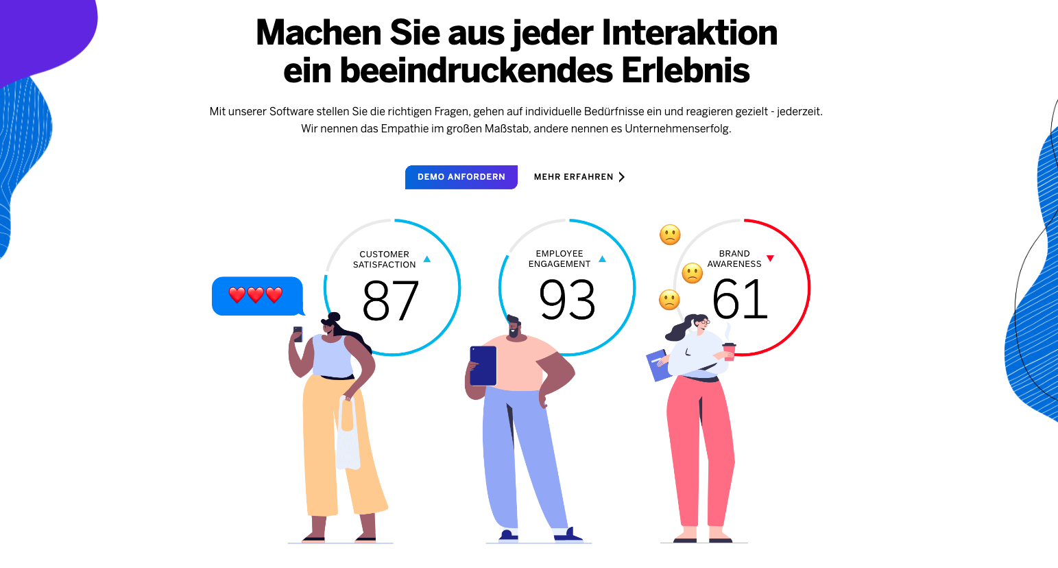 Image of the Qualtrics XM product page