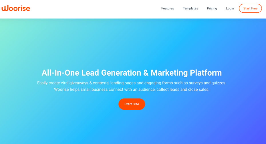 Interfaz de usuario de Woorise