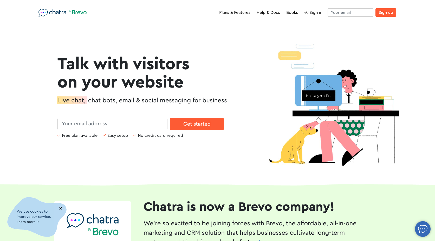 Landing page of Chatra