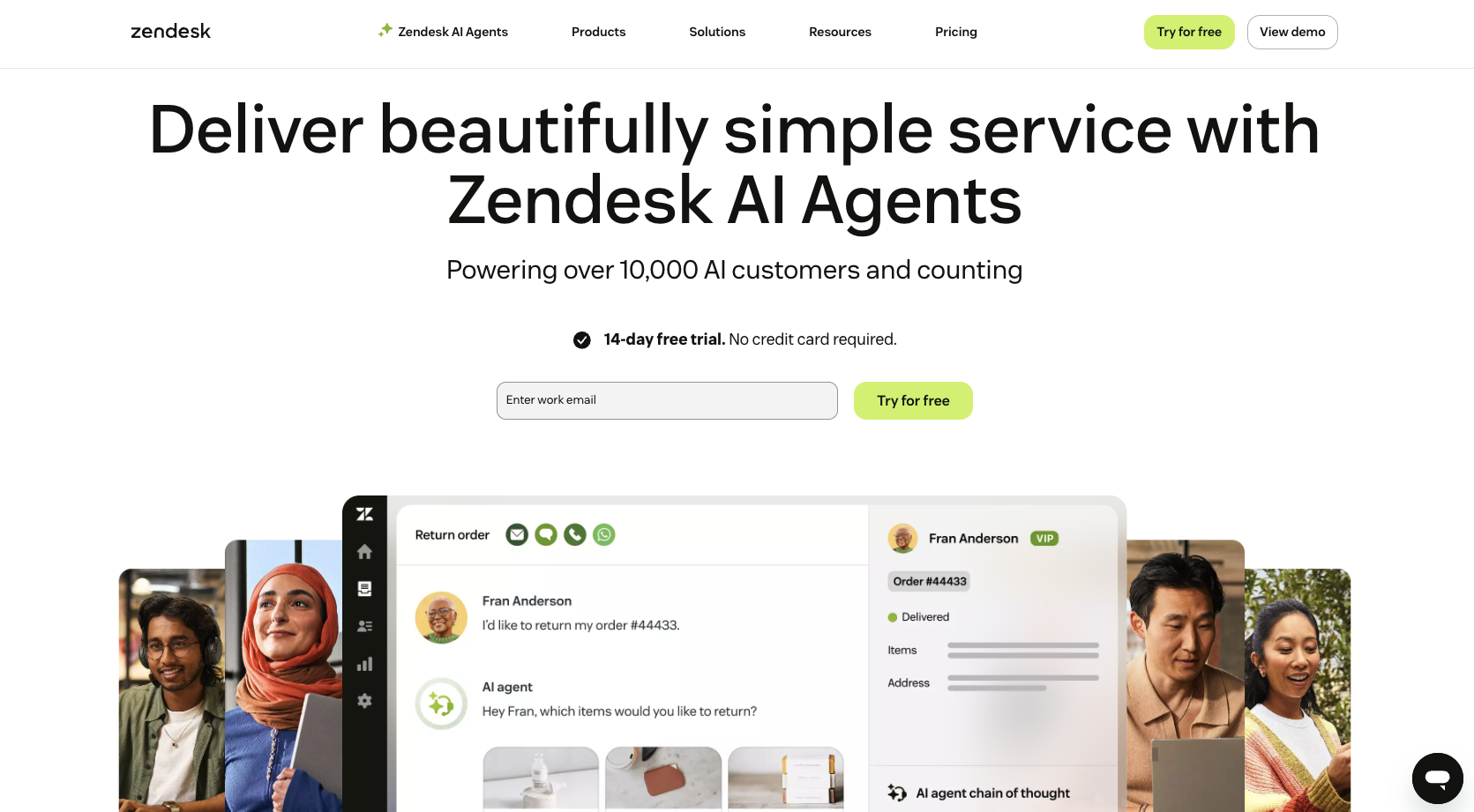 Zendesk Landing Page