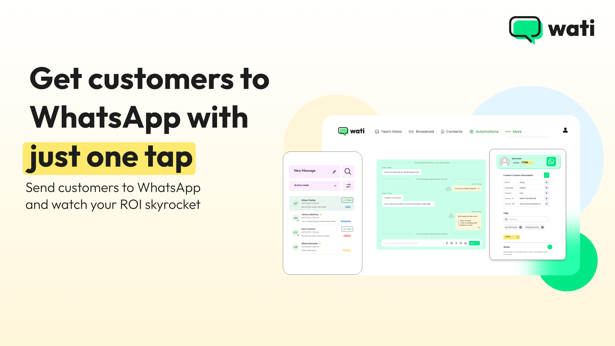 WATI (WhatsApp Team Inbox) Landing Page