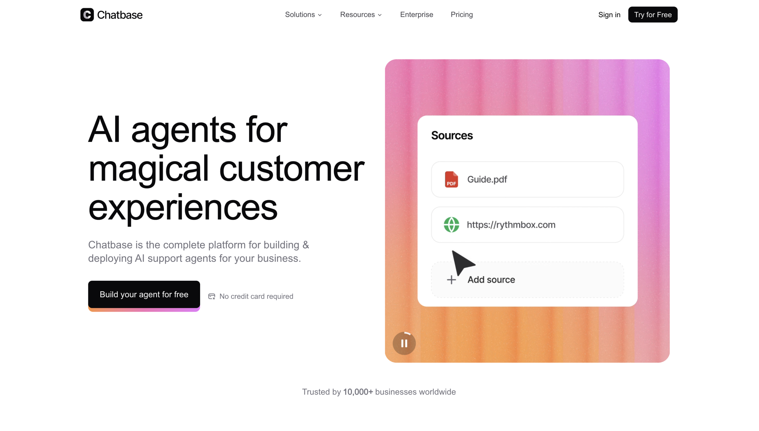 Chatbase Landing Page