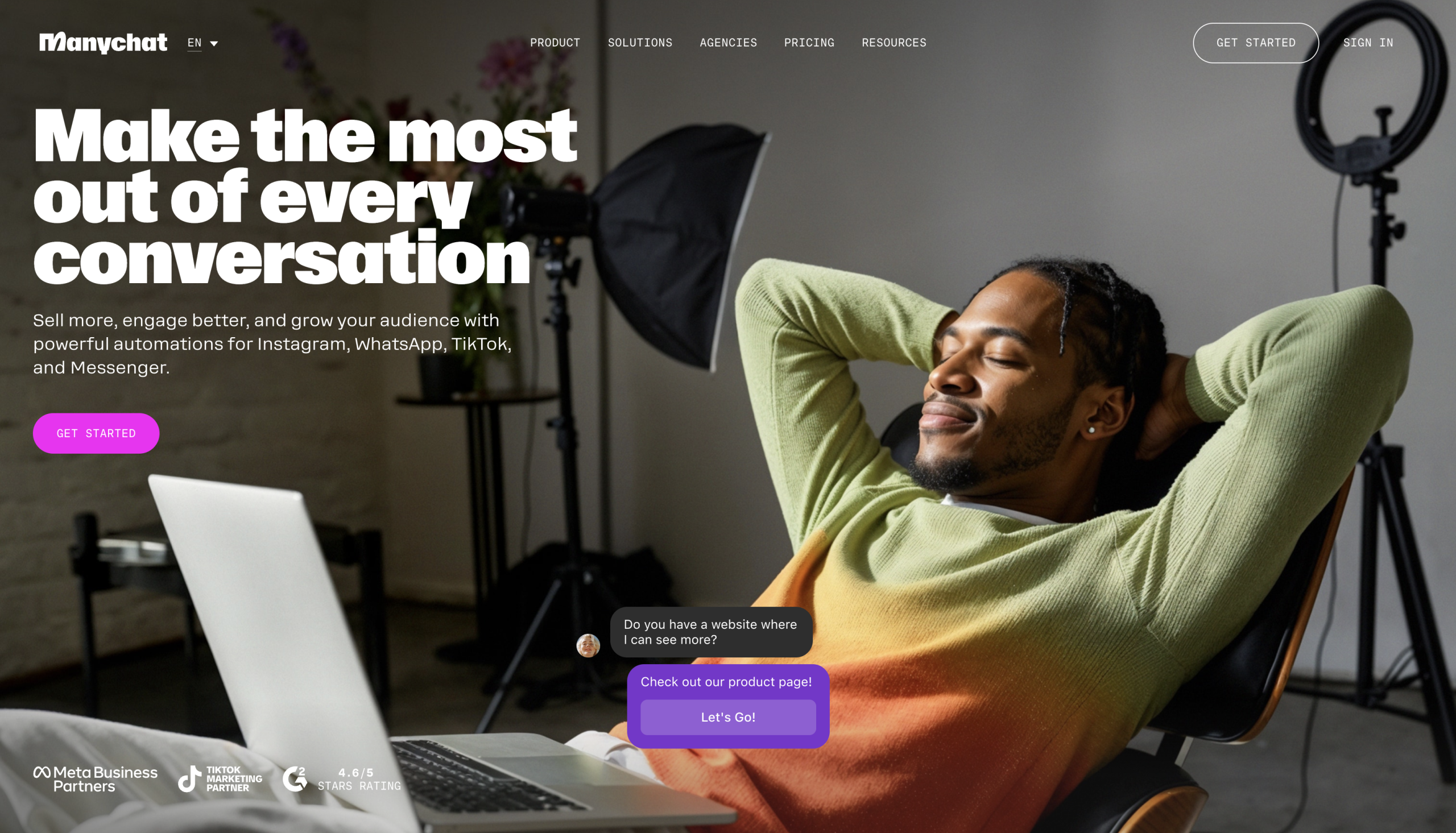 ManyChat Landing Page