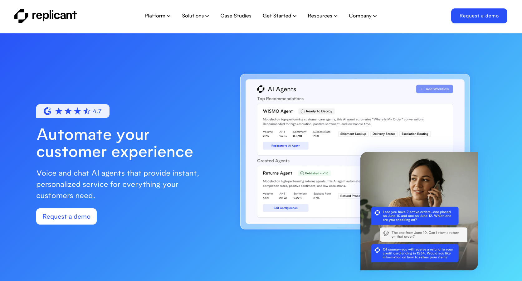 Replicant Landing Page